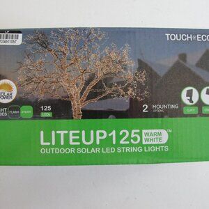 Outdoor Solar Lights 125 Led Bulbs Warm White Solid or Flash New in Pkg SALE
